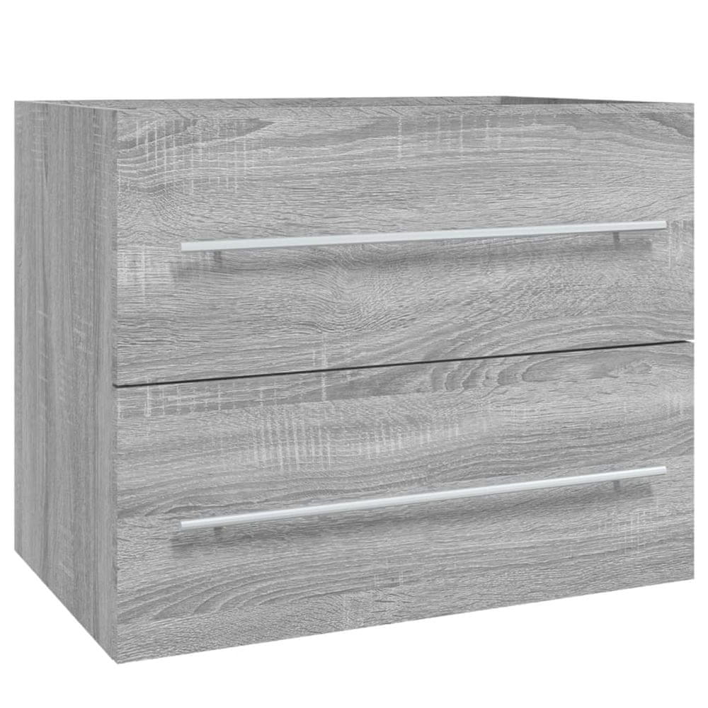 Vidaxl Umývadlová skrinka sivá sonoma 60x38,5x48 cm spracované drevo